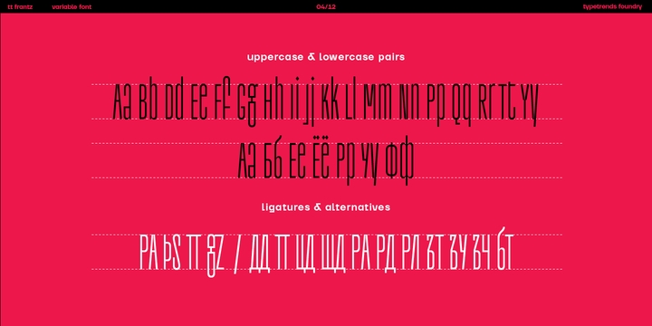 Example font TT Frantz #4